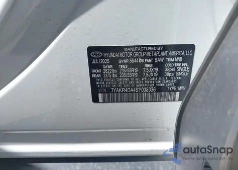 2025 Hyundai Ioniq 5 Limited from USA, damaged, VIN 7YAKR4DA4SY038336